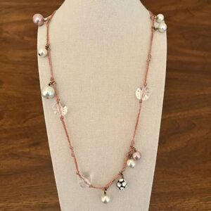 J.Crew | Rose Gold Bauble Necklace | 32” Length